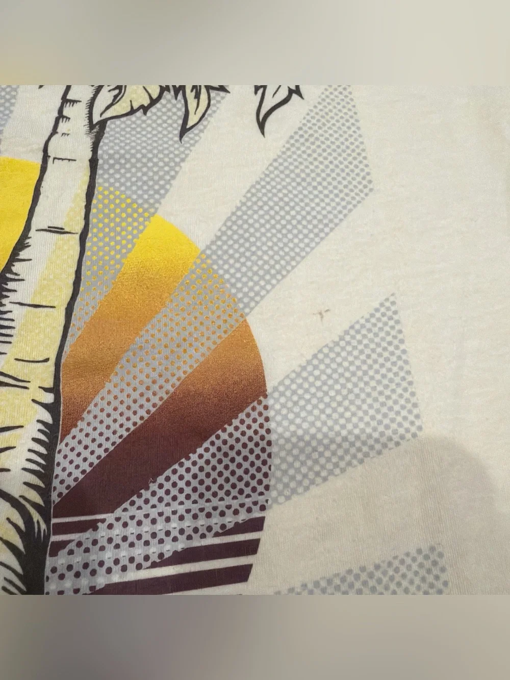 Rip Curl Shirt Short Sleeve Logo Beach Yellow Men’s Large